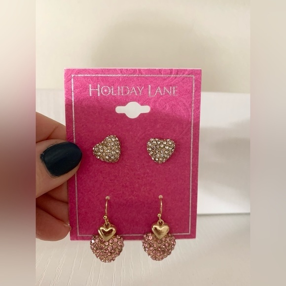 NWT Holiday Lane heart earrings ♥️❤️💕💙 - Picture 3 of 6